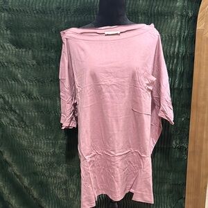 Zenana Outfitters Soft Pink 3/4 Sleeve Oversized Tunic